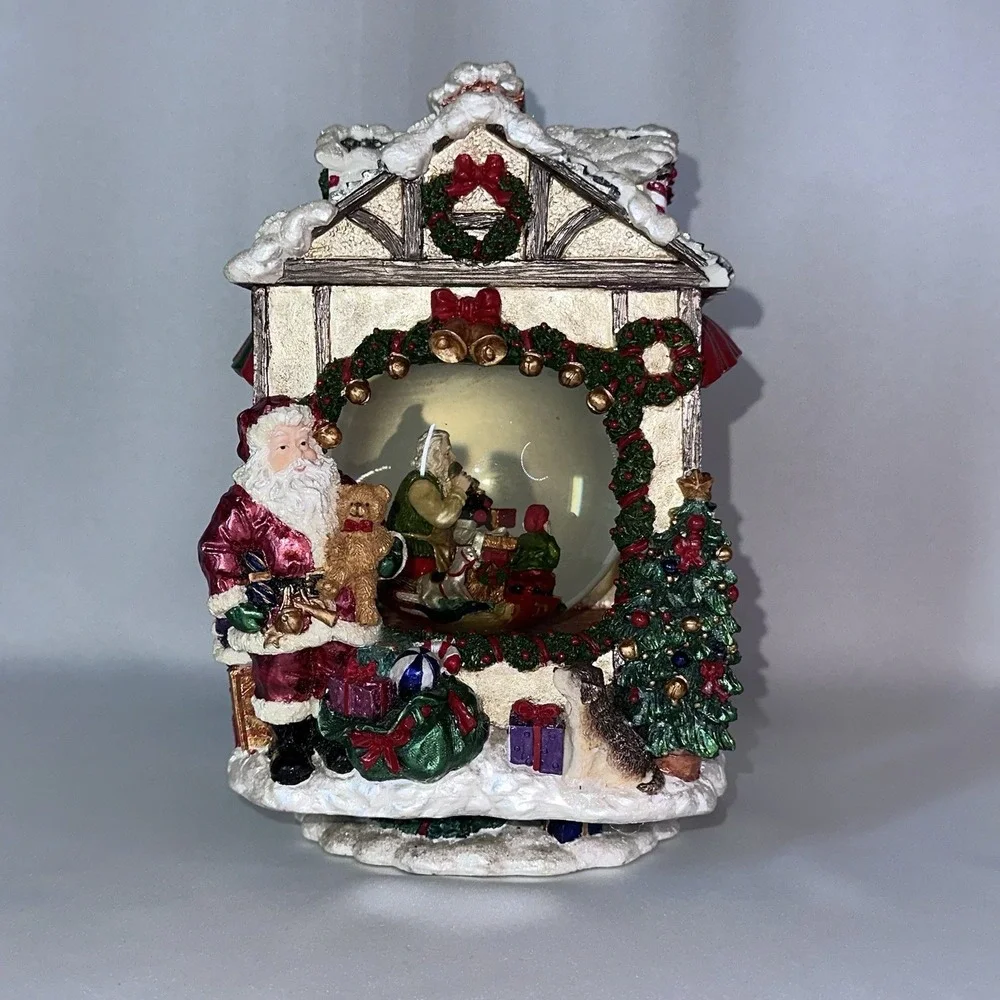 Christopher Radko Musical Rotating Toyland Santa Toy‎ Shop Snow Globe Christmas